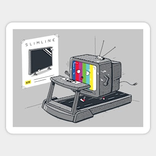 Retro TV workout Sticker